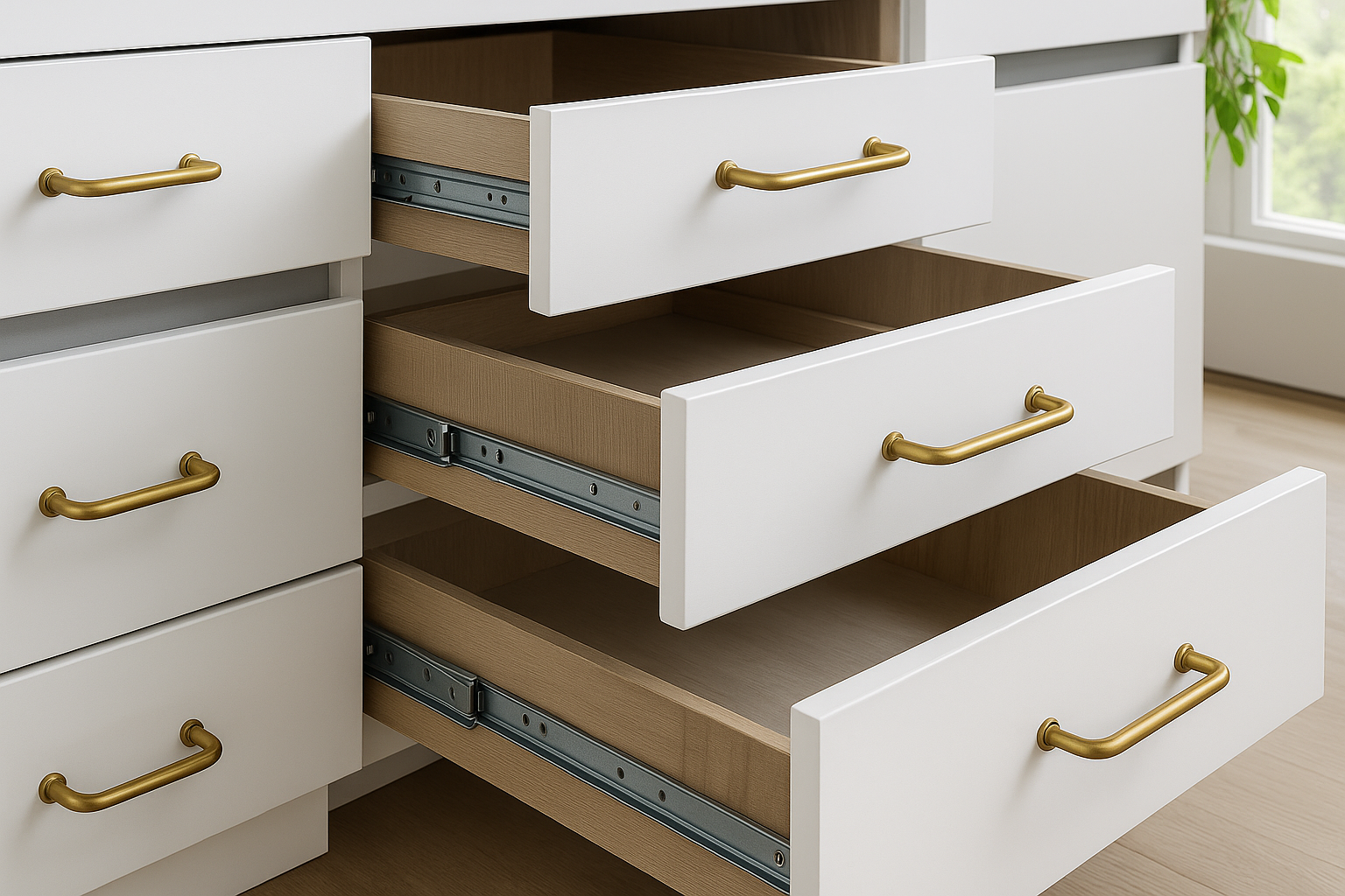 S�dan v�lger du de rigtige skuffeskinner - fuldudtr�k, soft close og b�reevne