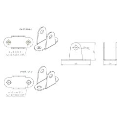 U- Beslag til Armln - Gulforzinket Stl