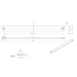 Samlebeslag 233x18mm - Gulforzinket