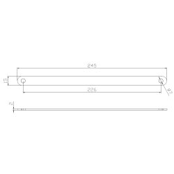 Samlebeslag 245x15mm - Gulforzinket