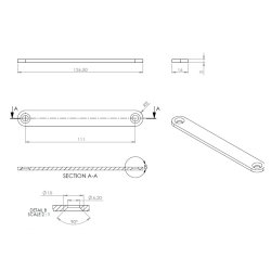 Samlebeslag 126,5x16mm - Gulforzinket