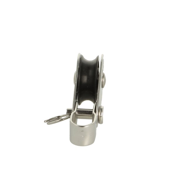 Blokrulle 60mm, med Pind & Beslag - Rustfri Stl