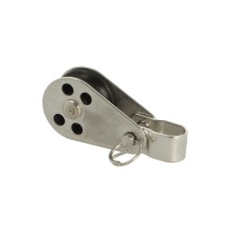 Blokrulle 60mm, med Pind & Beslag - Rustfri Stl