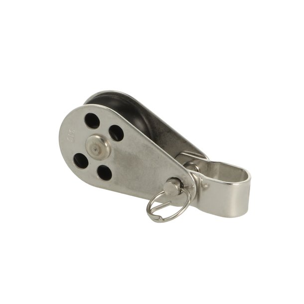 Blokrulle 60mm, med Pind & Beslag - Rustfri Stl