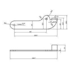 Stopper til Positions Havestol - H�jre - Rustfri St�l