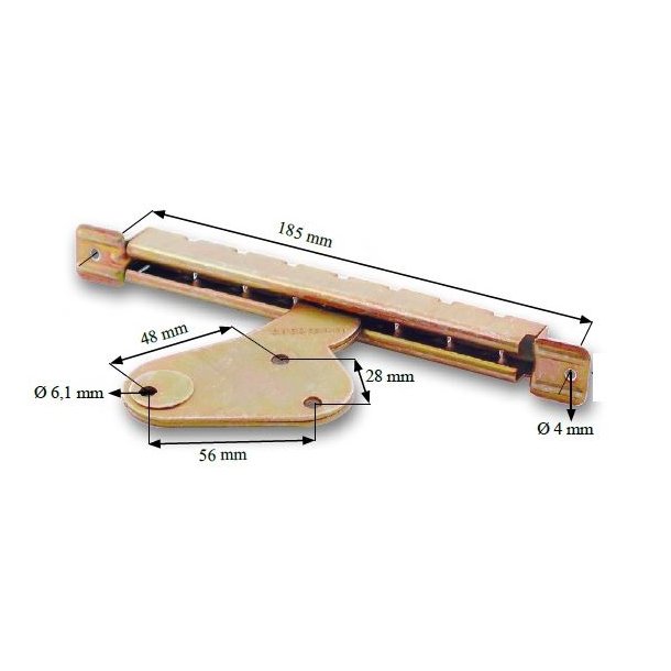 Positionsbeslag til Havestol - 7 Trin -Til Beslag 405015