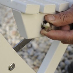 Lsepal med Fjeder 20x49mm (Selvluk) - Messing