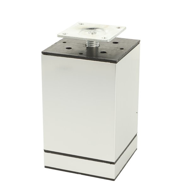 Mbelben "Niko" 60x60mm - Hjde 100mm - Poleret Alu