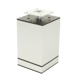 Mbelben "Niko" 60x60mm - Hjde 100mm - Poleret Alu