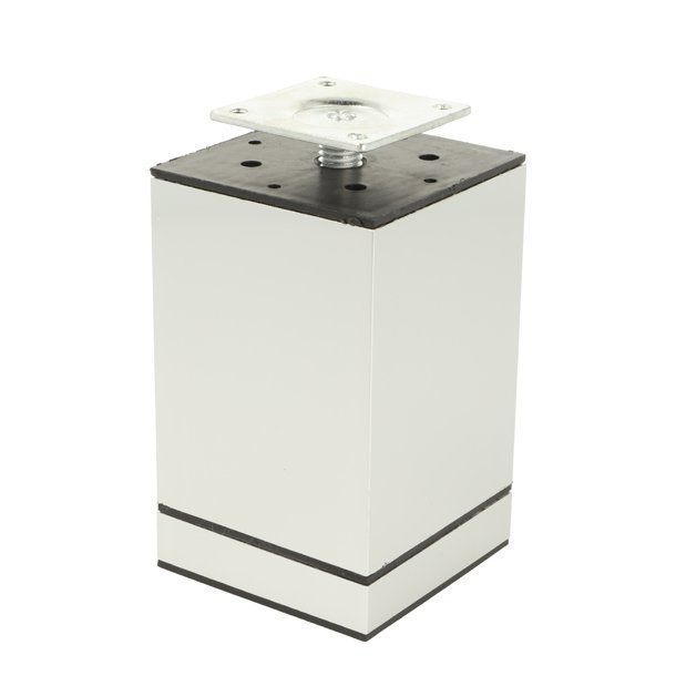 Mbelben "Niko" 60x60mm - Hjde 100mm - Poleret Alu