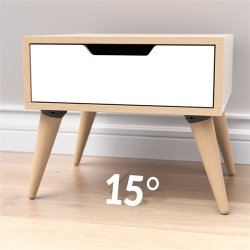 Benbeslag �60mm (M8) - "Twist�n Turn" - 5 Positioner - Sort