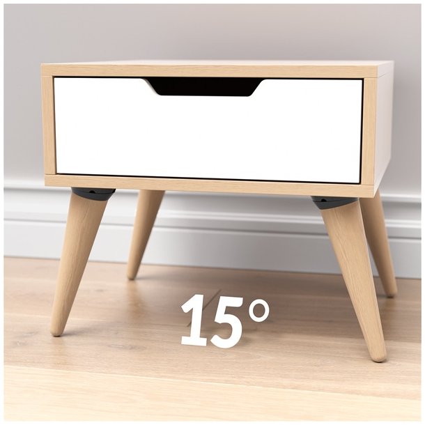 Benbeslag �60mm (M8) - "Twist�n Turn" - 5 Positioner - Sort