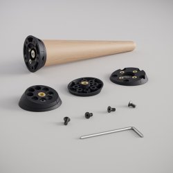 Benbeslag �60mm (M10) - "Twist�n Turn" - 5 Positioner - Sort