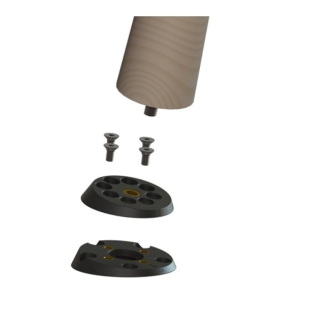 Benbeslag 60mm M10 Gevind 5 Forskellige Positioner