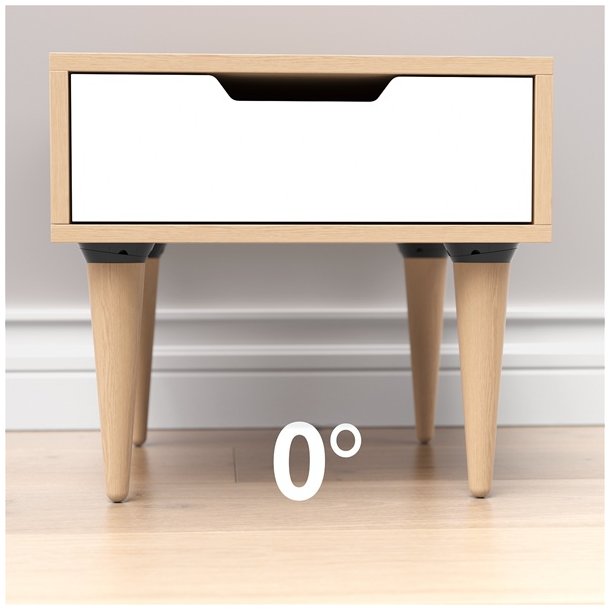 Benbeslag �60mm (M8) - "Twist�n Turn" - 5 Positioner - Sort