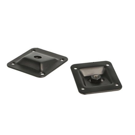 M�belbenbeslag 58x66mm med M�trik - 10� Vinkel - Sort