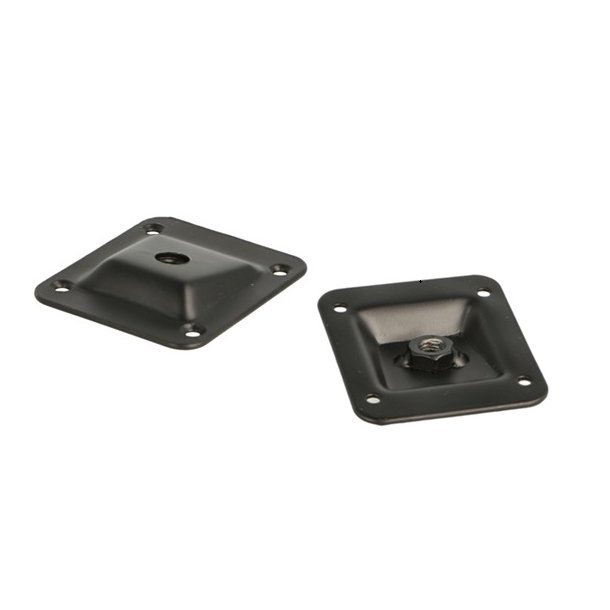 Mbelbenbeslag 58x66mm med Mtrik - 10 Vinkel - Sort