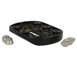 Benbeslag - Vinkeljusterbart - 80x110x15mm - Sort