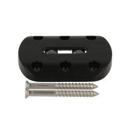 Benbeslag - Vinkeljusterbart - 80x110x15mm - Sort