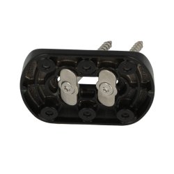 Benbeslag - Vinkeljusterbart - 80x110x15mm - Sort