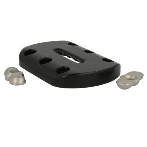 Benbeslag - Vinkeljusterbart - 80x110x15mm - Sort