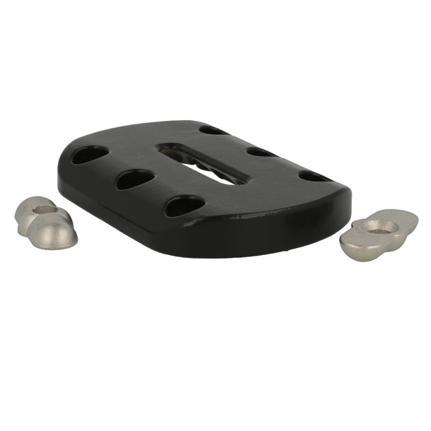 Benbeslag - Vinkeljusterbart - 80x110x15mm - Sort