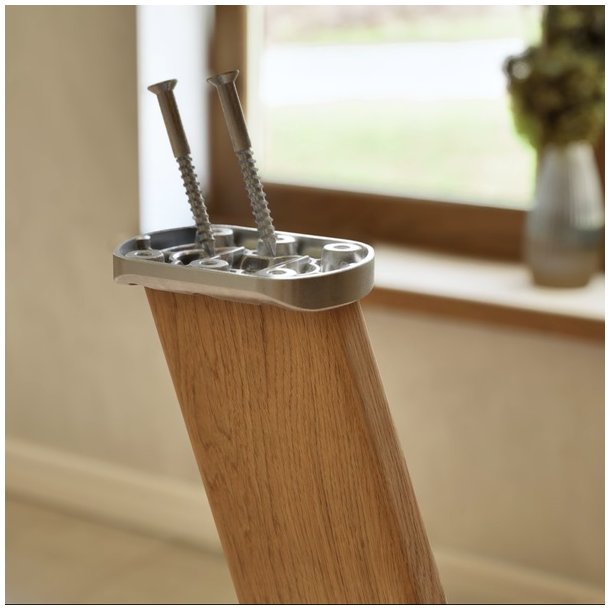 Benbeslag - Vinkeljusterbart - 80x110x15mm - Sort