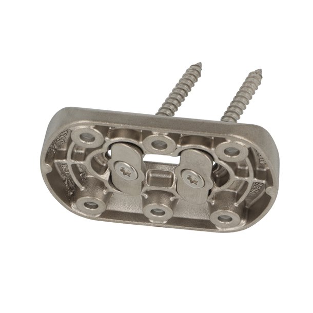 Benbeslag - Vinkeljusterbart - 80x110x15mm - Slv