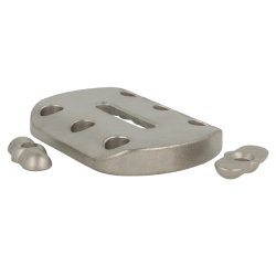 Benbeslag - Vinkeljusterbart - 80x110x15mm - Slv