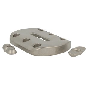 Benbeslag - Vinkeljusterbart - 80x110x15mm - Slv