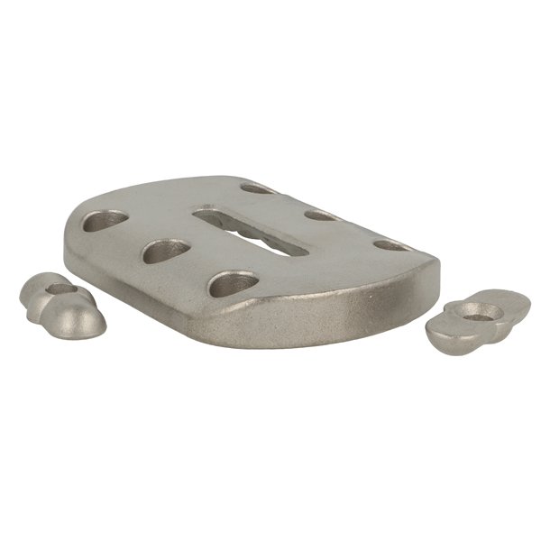 Benbeslag - Vinkeljusterbart - 80x110x15mm - Slv