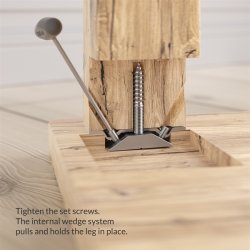 Benbeslag 100x100mm - "X-treme" - Rustfri St�l