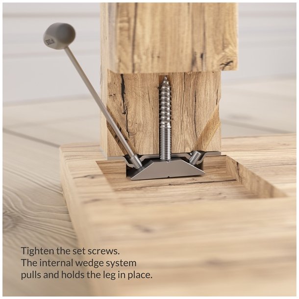 Benbeslag 100x100mm - "X-treme" - Rustfri St�l
