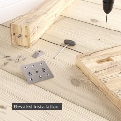 Benbeslag 100x100mm - "X-treme" - Rustfri St�l