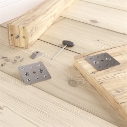 Benbeslag 100x100mm - "X-treme" - Rustfri St�l