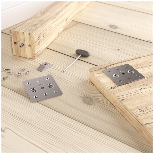 Benbeslag 100x100mm - "X-treme" - Rustfri St�l