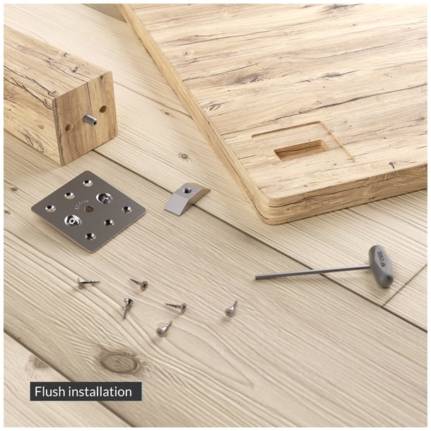 Benbeslag 100x100mm - "X-treme" - Rustfri St�l