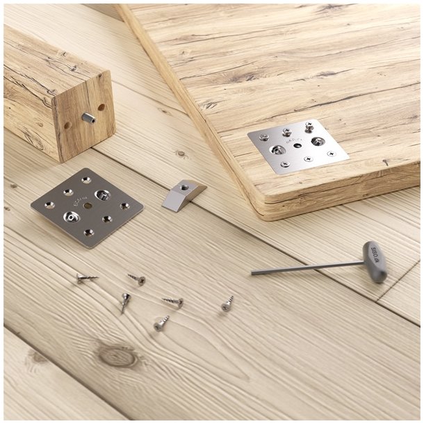 Benbeslag 100x100mm - "X-treme" - Rustfri St�l