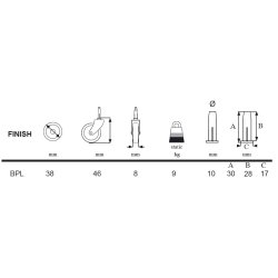 Bakkebord Hjul "Titus" 38mm - Formessinget