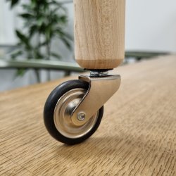 Bakkebord Hjul "Titus" 50mm - Forniklet