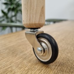 Bakkebord Hjul "Titus" 50mm - Forniklet