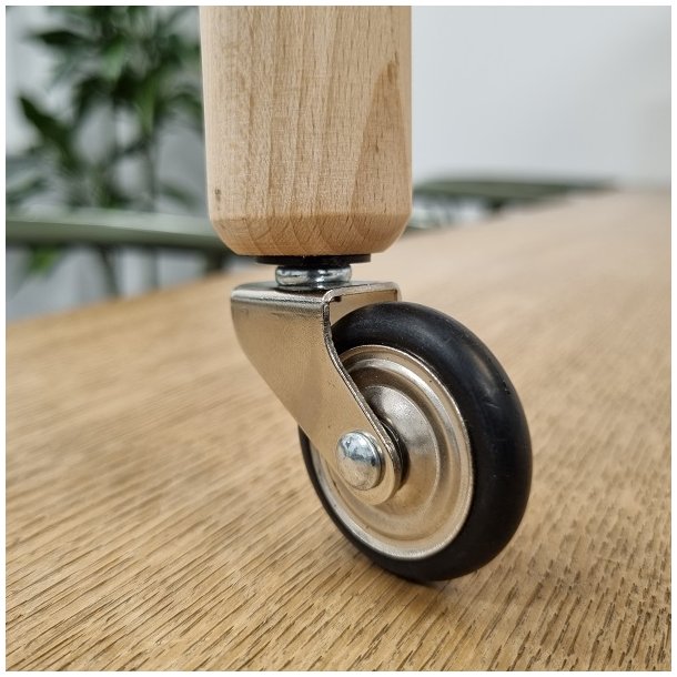 Bakkebord Hjul "Titus" 39mm - Forniklet