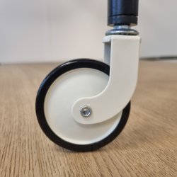 Bakkebord Hjul "Tacitus" 73,5mm - Hvid