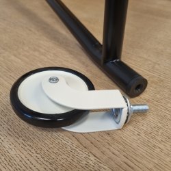 Bakkebord Hjul "Tacitus" 73,5mm - Hvid