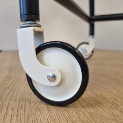 Bakkebord Hjul "Tacitus" 73,5mm - Hvid