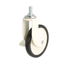 Bakkebord Hjul "Tacitus" 73,5mm - Hvid - med Bremse