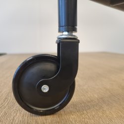 Bakkebord Hjul "Tacitus" 73,5mm - Sort