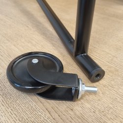 Bakkebord Hjul "Tacitus" 73,5mm - Sort