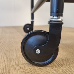 Bakkebord Hjul "Tacitus" 73,5mm - Sort