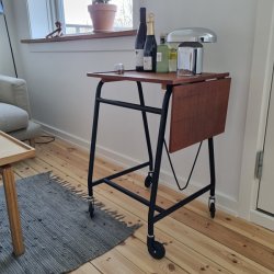 Bakkebord Hjul "Tacitus" 73,5mm - Sort - med Bremse